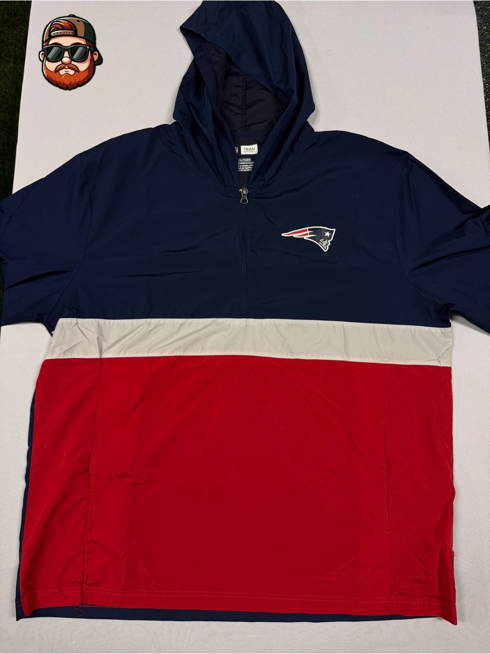 New England Patriots NFL Men’s XL lightweight Jacket 1/2 Zip
